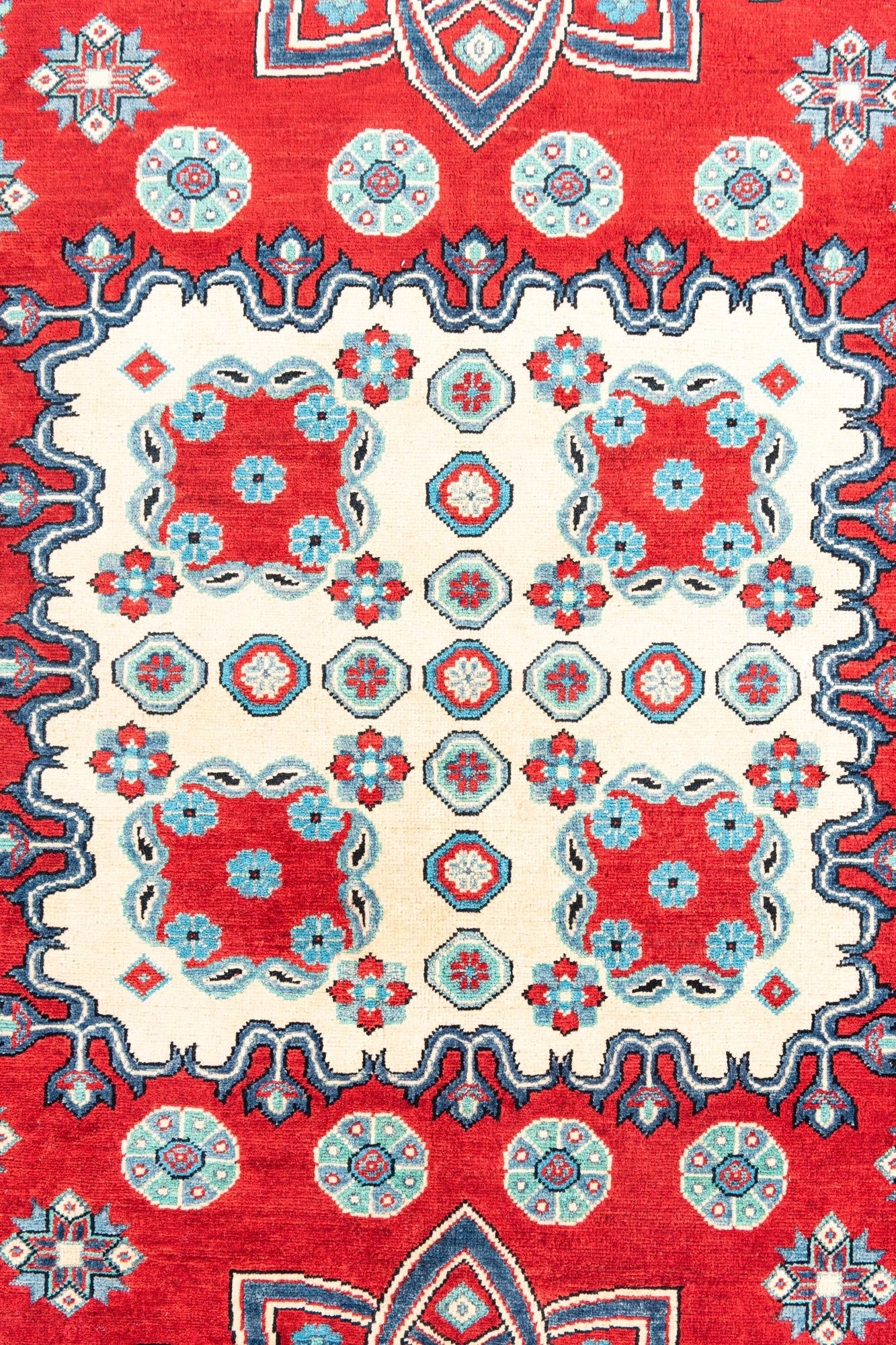 6' 10 x 9' 9 Hand Knotted Kazak Rug