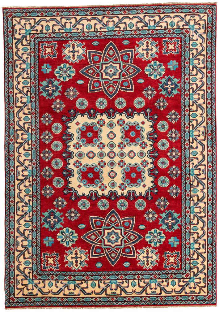 6' 10 x 9' 9 Hand Knotted Kazak Rug