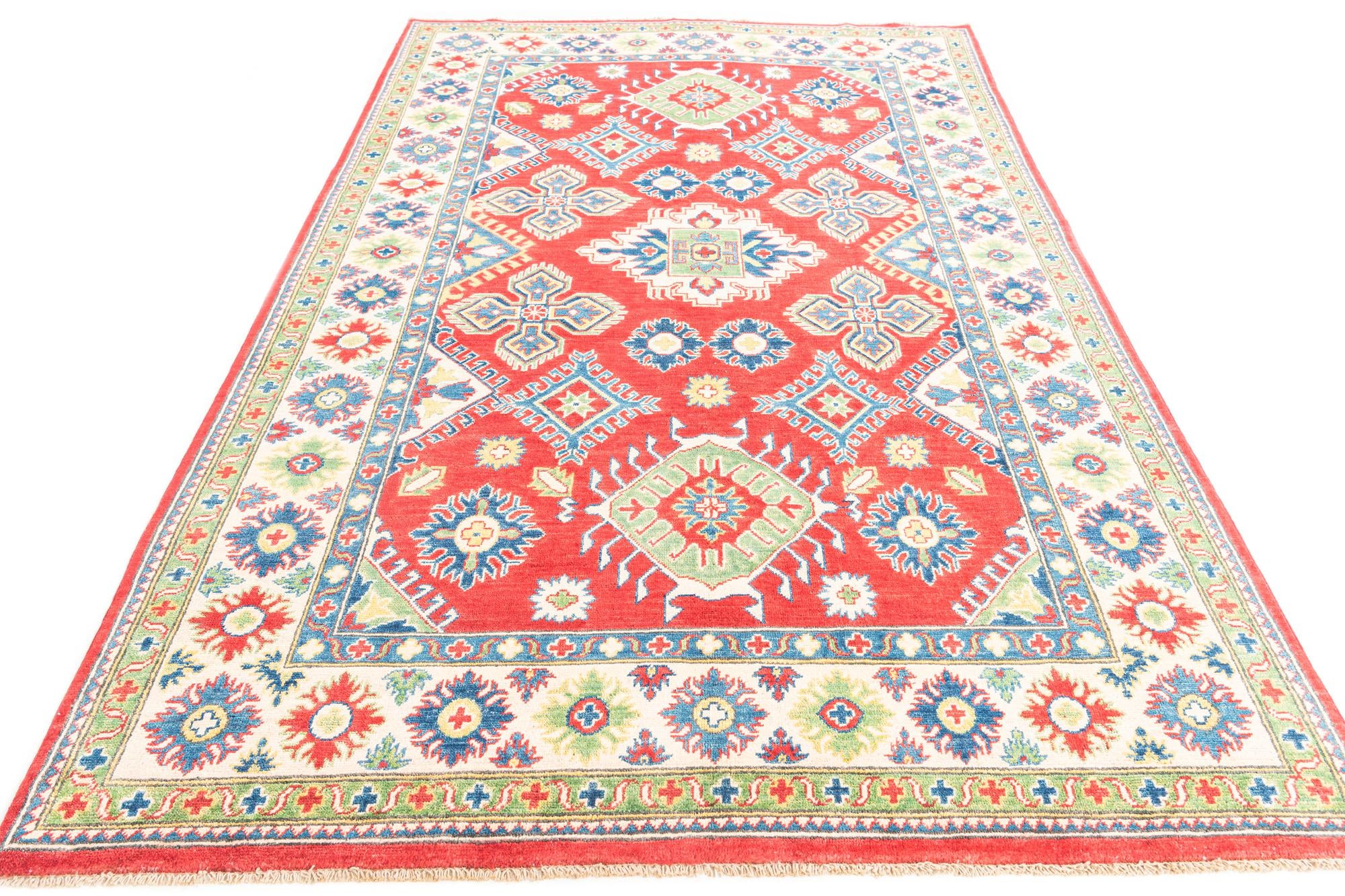 5' 10 x 9' 2 Hand Knotted Kazak Rug