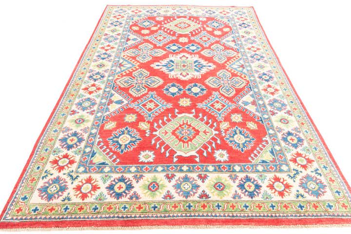 5' 10 x 9' 2 Hand Knotted Kazak Rug