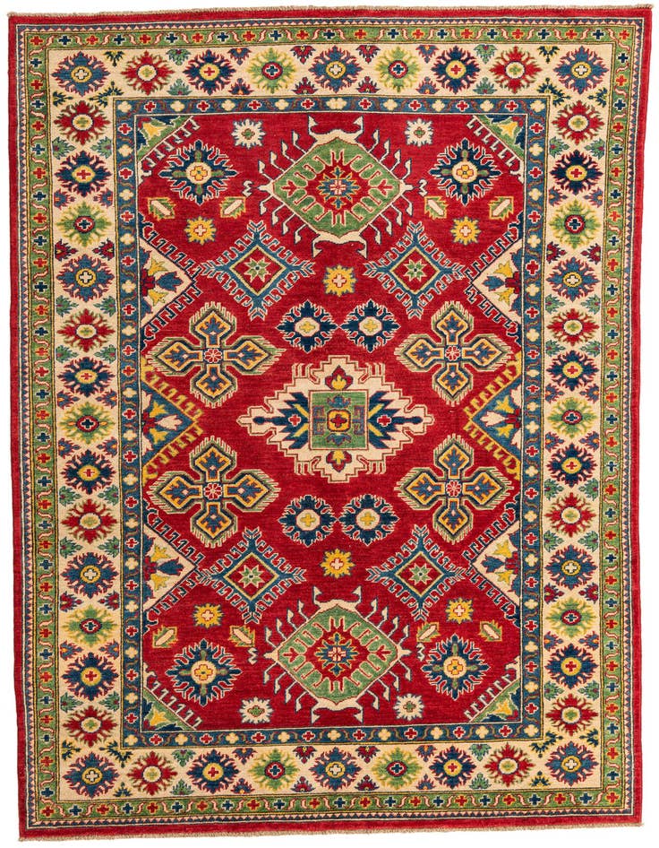 Detail image of 5' 10 x 9' 2 Hand Knotted Kazak Rug