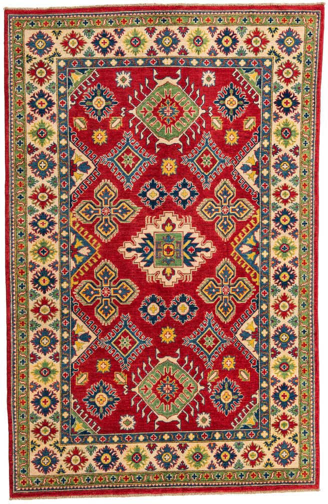 5' 10 x 9' 2 Hand Knotted Kazak Rug