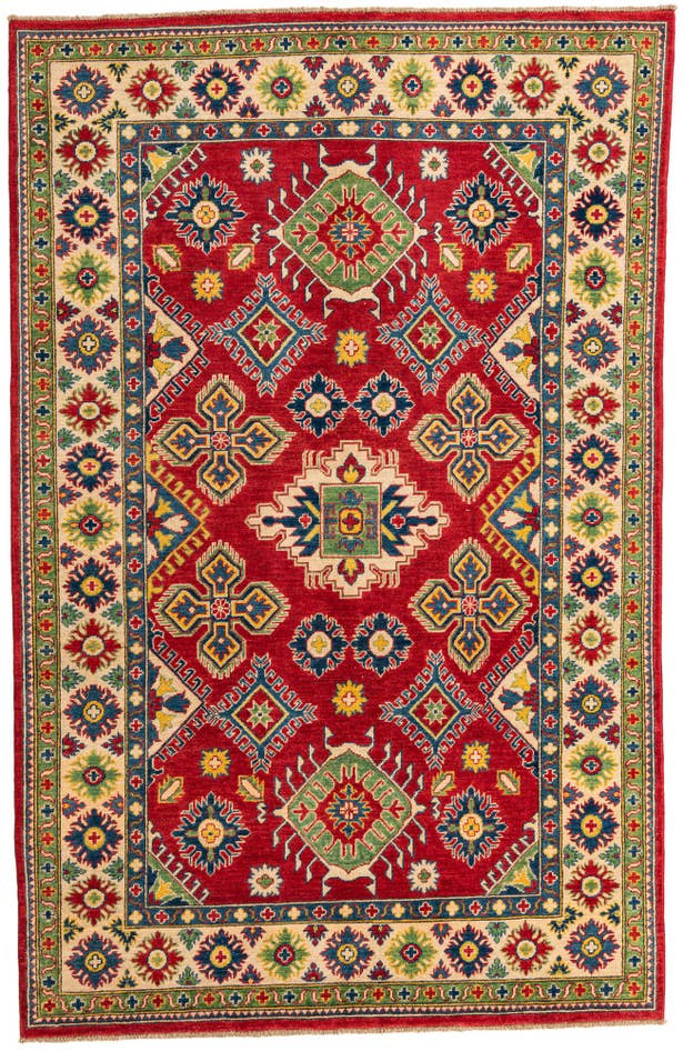 Detail image of 5' 10 x 9' 2 Hand Knotted Kazak Rug