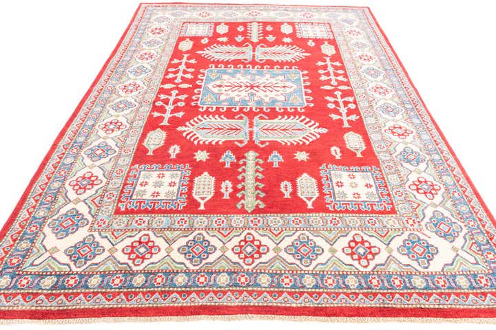 6' 6 x 9' 8 Hand Knotted Kazak Rug