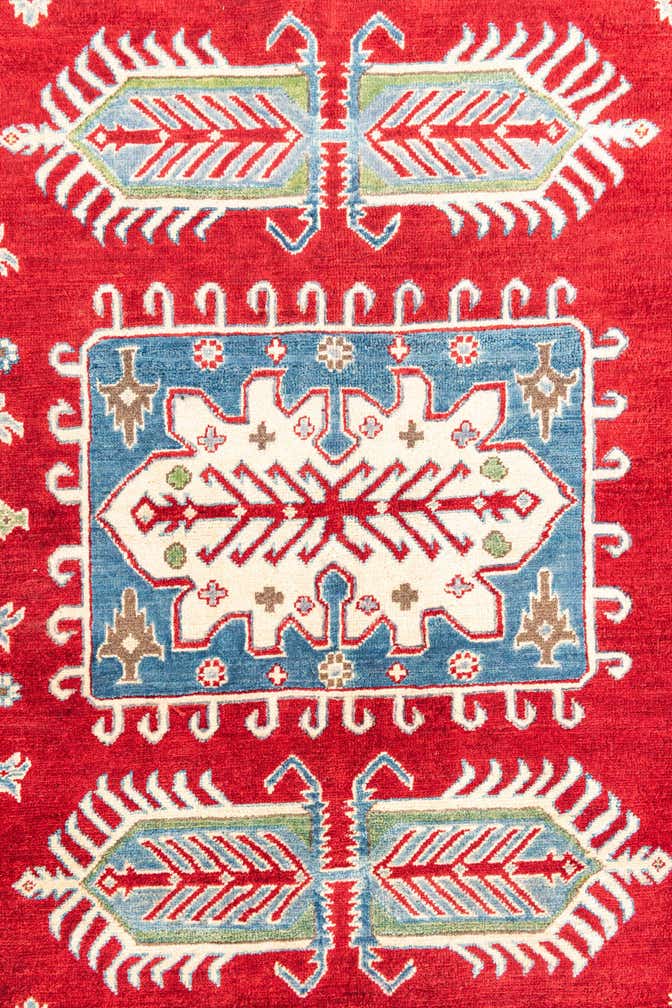 6' 6 x 9' 8 Hand Knotted Kazak Rug