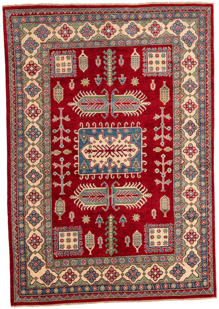 6' 6 x 9' 8 Hand Knotted Kazak Rug