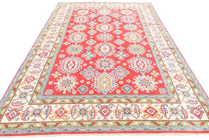 Detail image of 6' 7 x 9' 7 Hand Knotted Kazak Rug