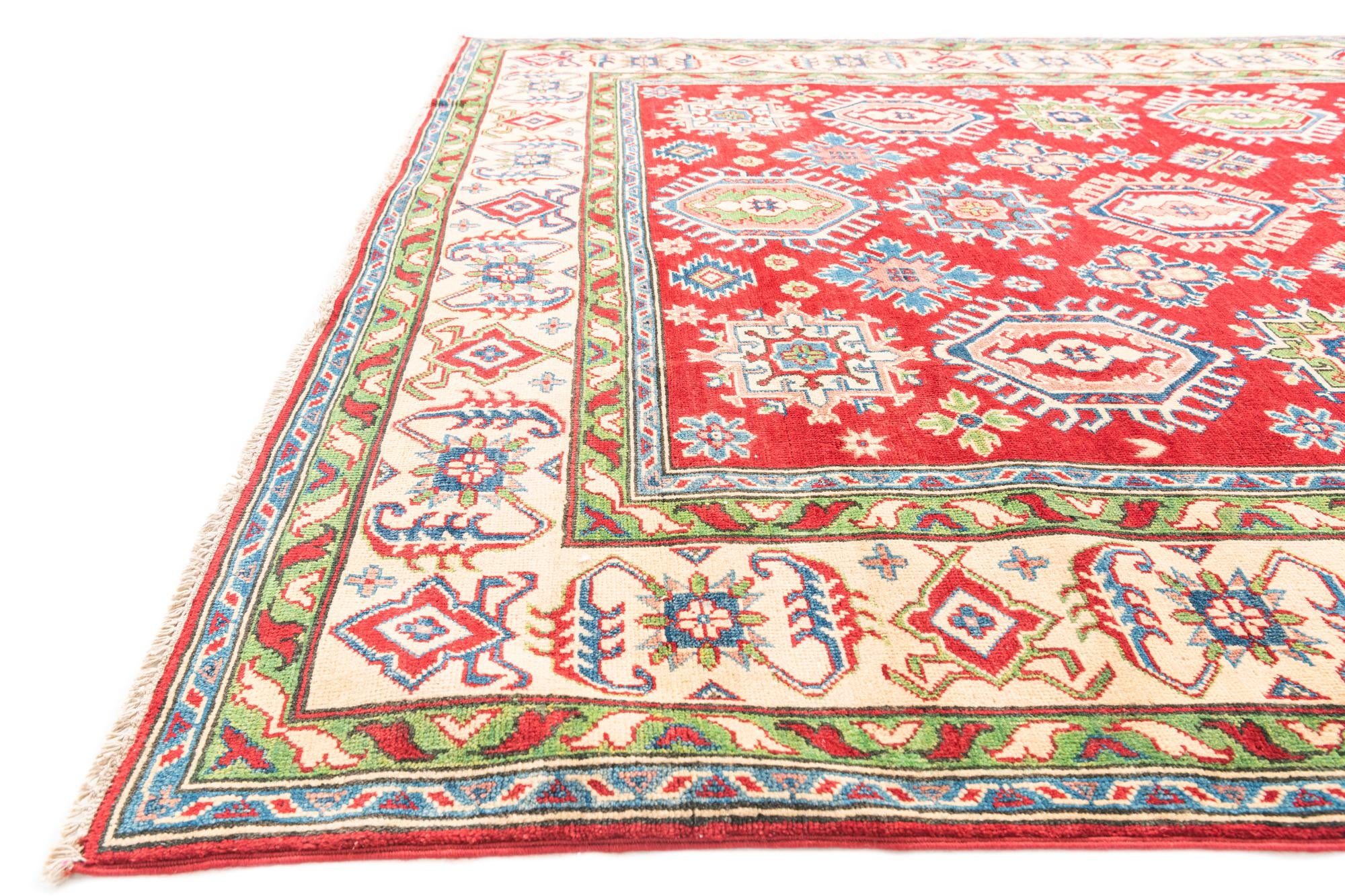 6' 7 x 9' 7 Hand Knotted Kazak Rug