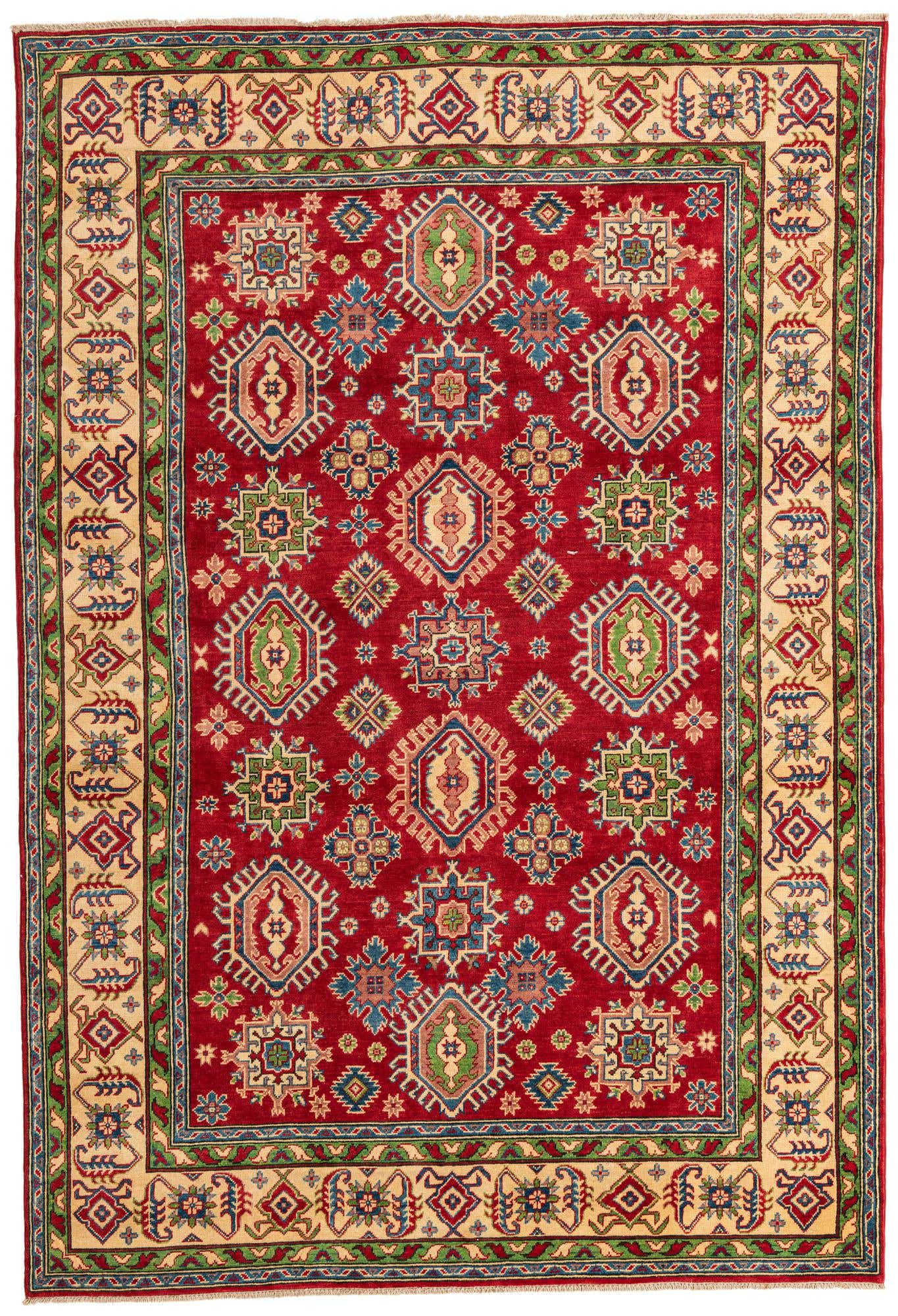 6' 7 x 9' 7 Hand Knotted Kazak Rug