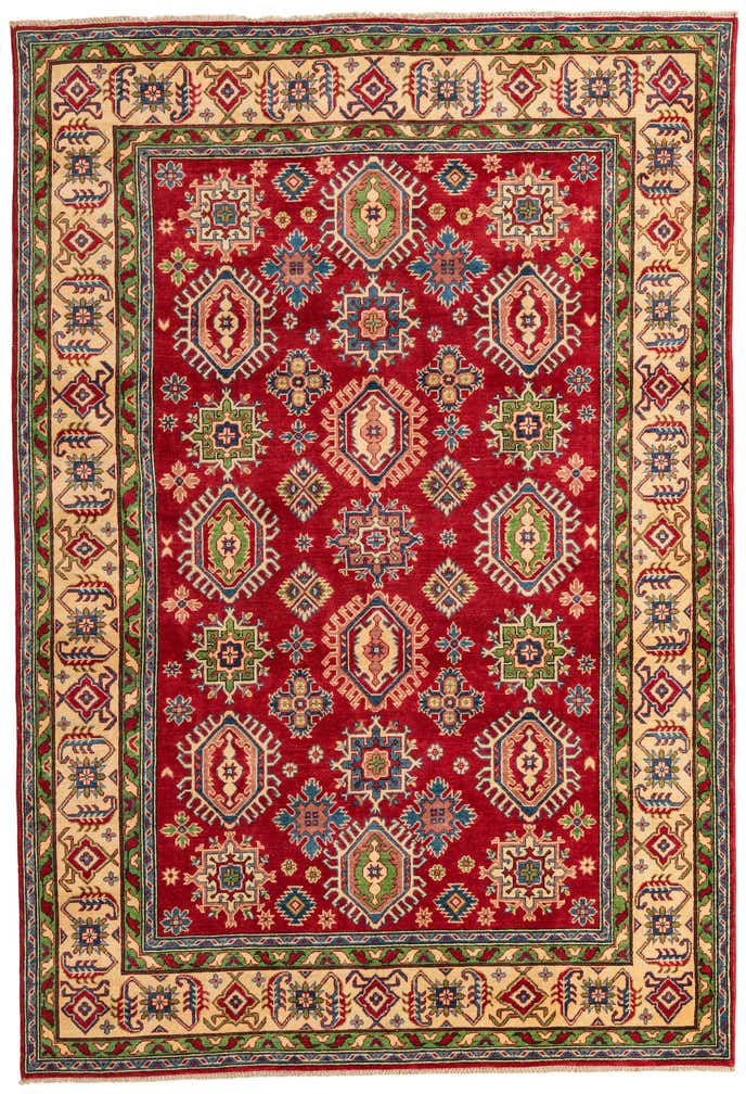 6' 7 x 9' 7 Hand Knotted Kazak Rug