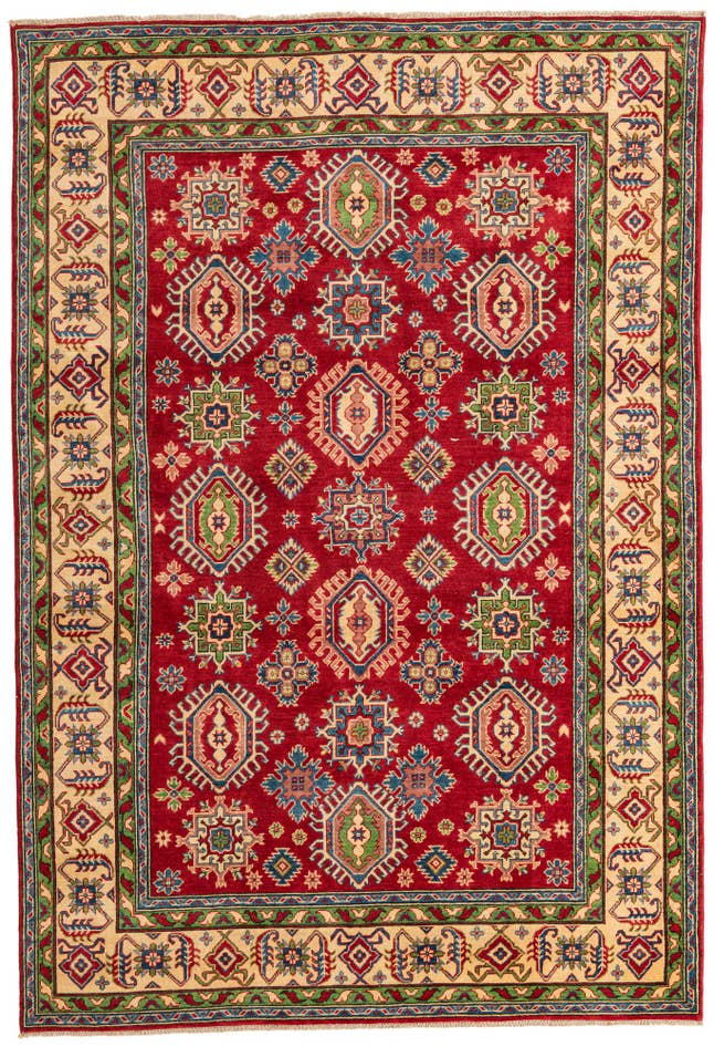 Detail image of 6' 7 x 9' 7 Hand Knotted Kazak Rug