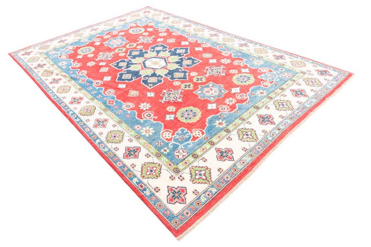 Detail image of 6' 8 x 10' Hand Knotted Kazak Rug