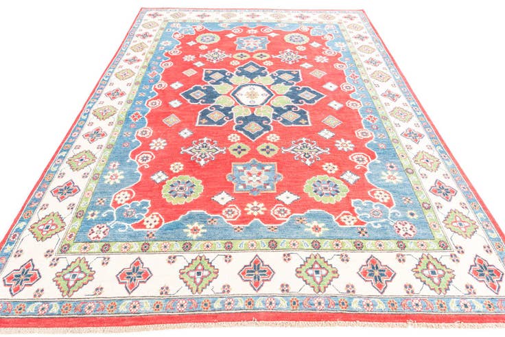 Detail image of 6' 8 x 10' Hand Knotted Kazak Rug