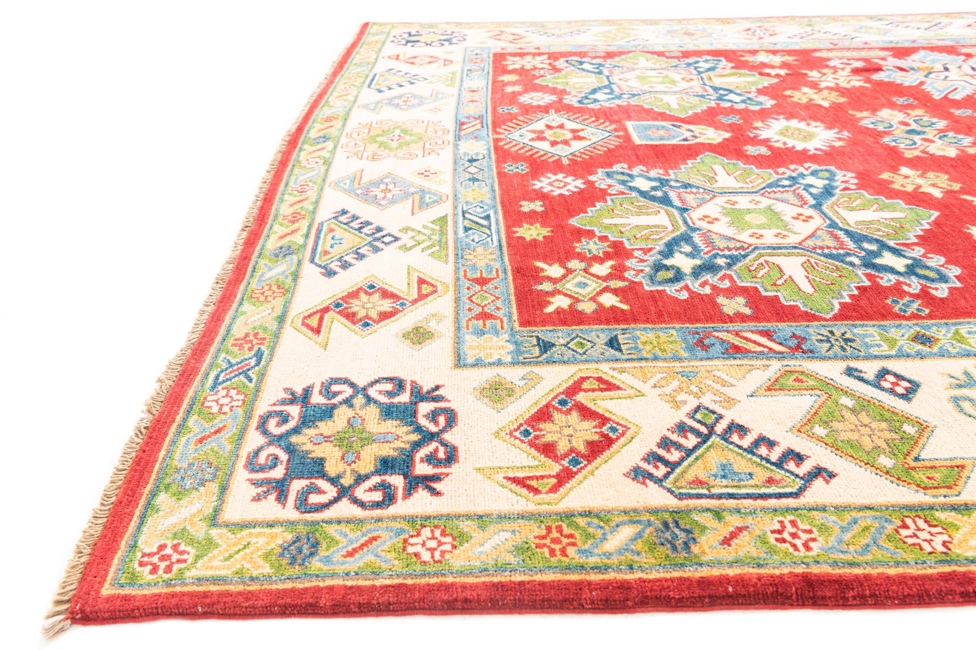 6' 6 x 10' Hand Knotted Kazak Rug
