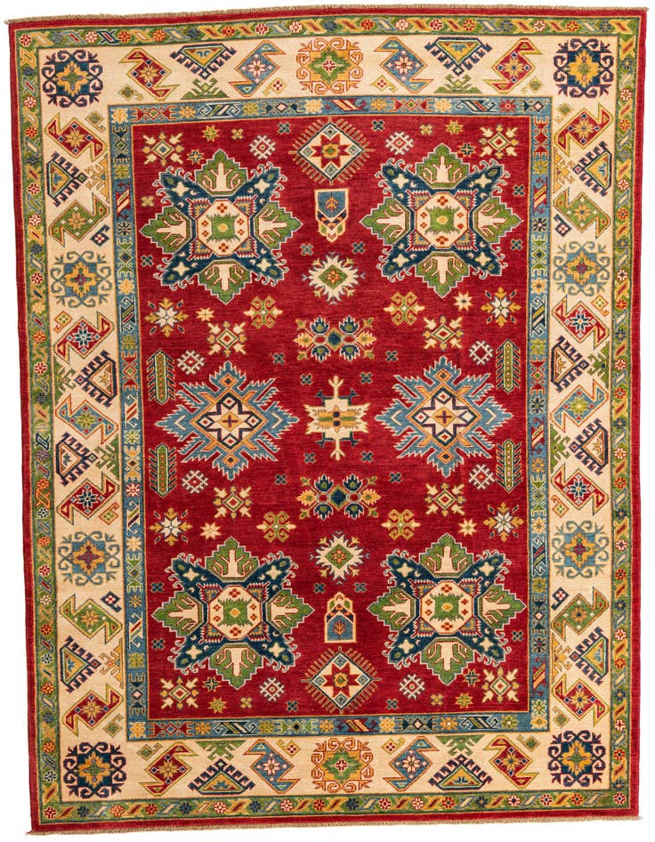 Detail image of 6' 6 x 10' Hand Knotted Kazak Rug