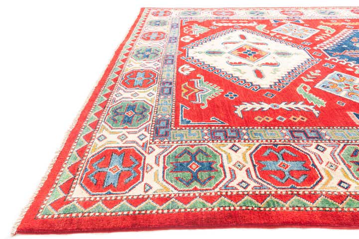 6' 4 x 9' 5 Hand Knotted Kazak Rug