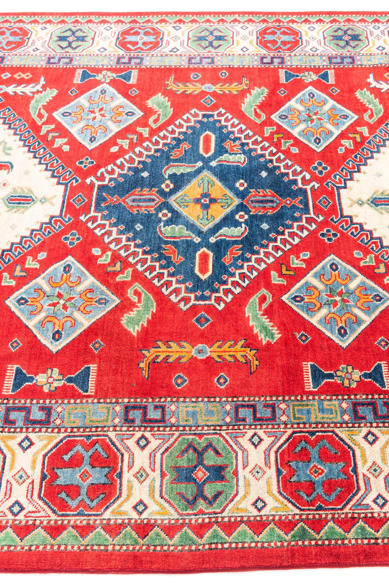6' 4 x 9' 5 Hand Knotted Kazak Rug