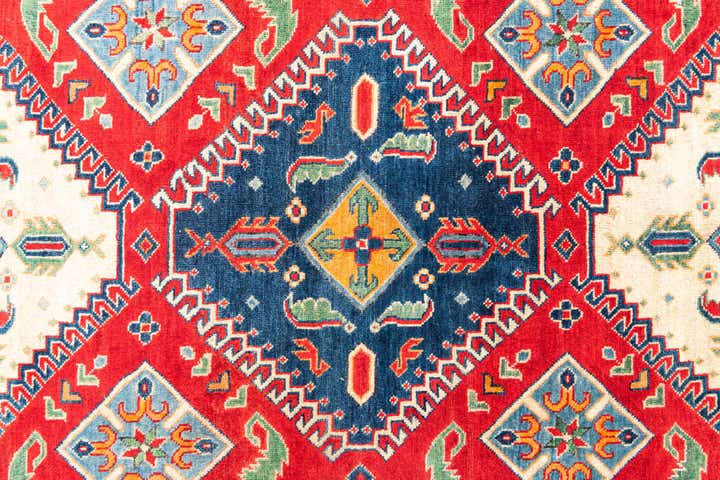6' 4 x 9' 5 Hand Knotted Kazak Rug