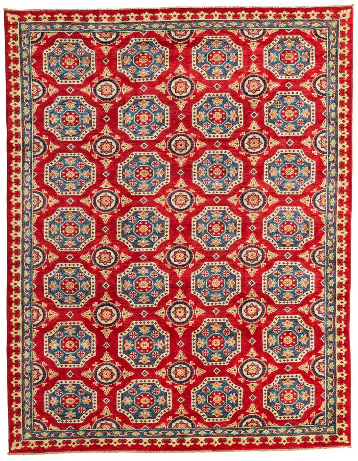 Detail image of 6' 8 x 9' 6 Hand Knotted Kazak Rug