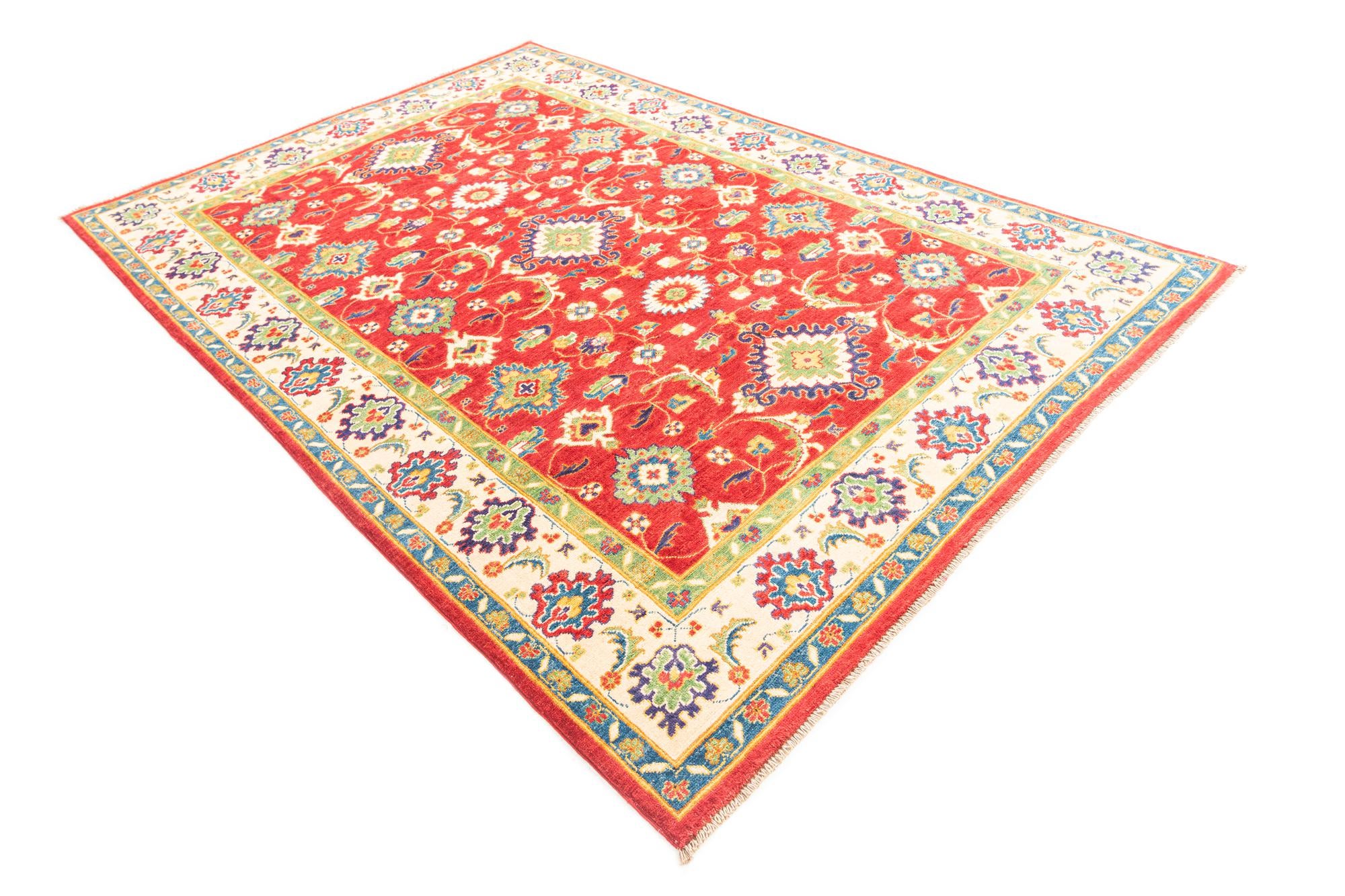 6' x 9' 1 Hand Knotted Kazak Rug