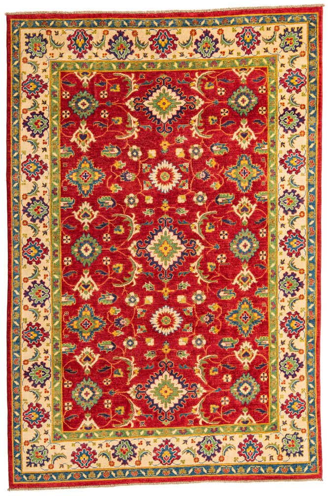 6' x 9' 1 Hand Knotted Kazak Rug