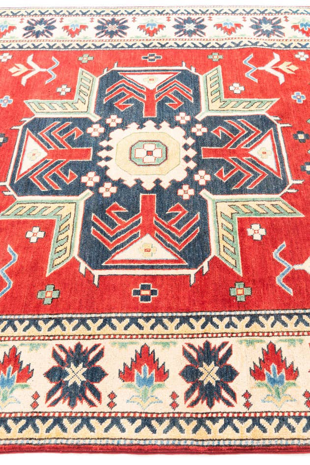 Detail image of 6' x 8' 7 Hand Knotted Kazak Rug