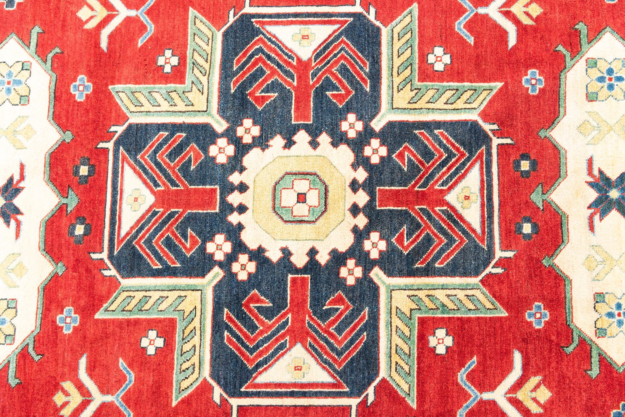 6' x 8' 7 Hand Knotted Kazak Rug