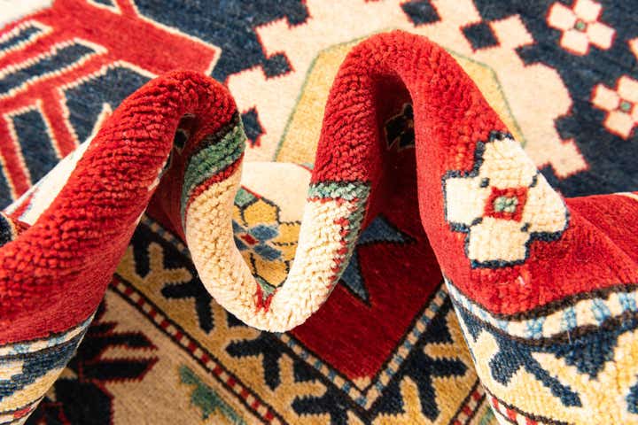 6' x 8' 7 Hand Knotted Kazak Rug