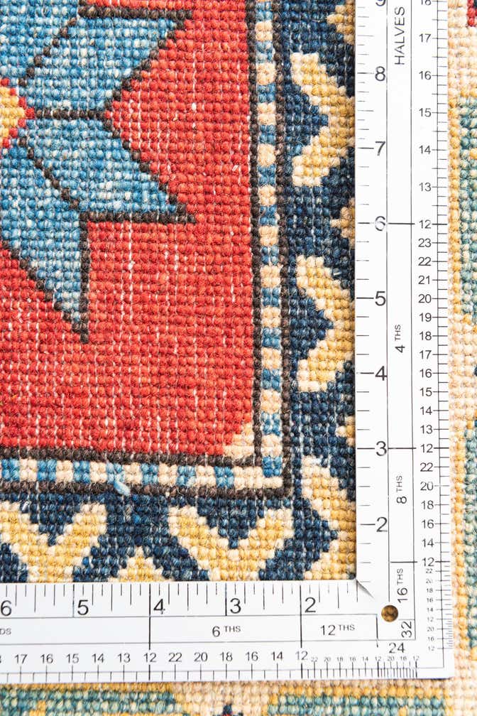 6' x 8' 7 Hand Knotted Kazak Rug