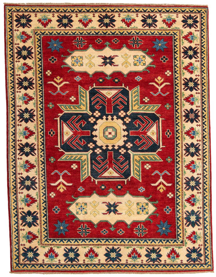 Detail image of 6' x 8' 7 Hand Knotted Kazak Rug