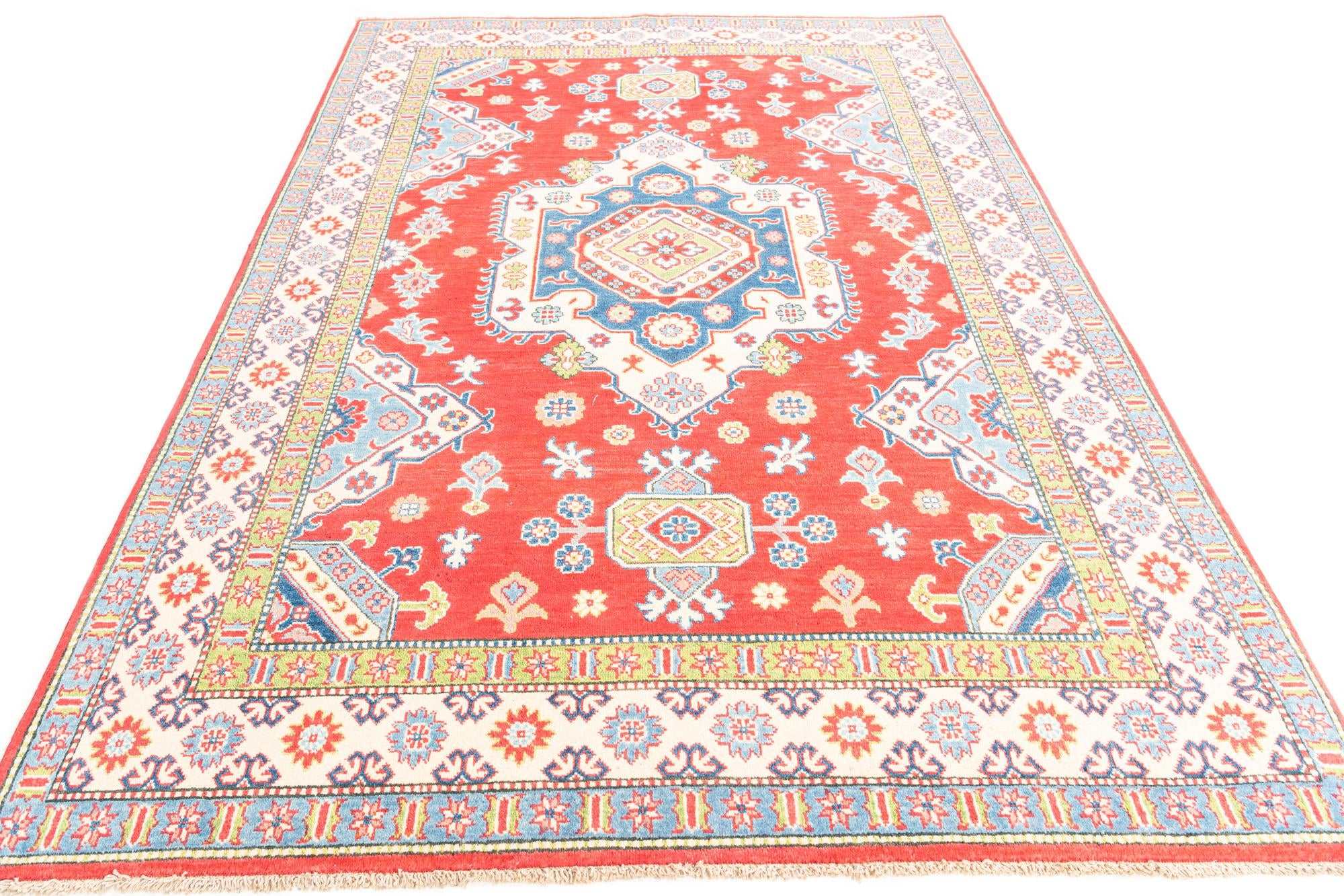 6' x 9' Hand Knotted Kazak Rug