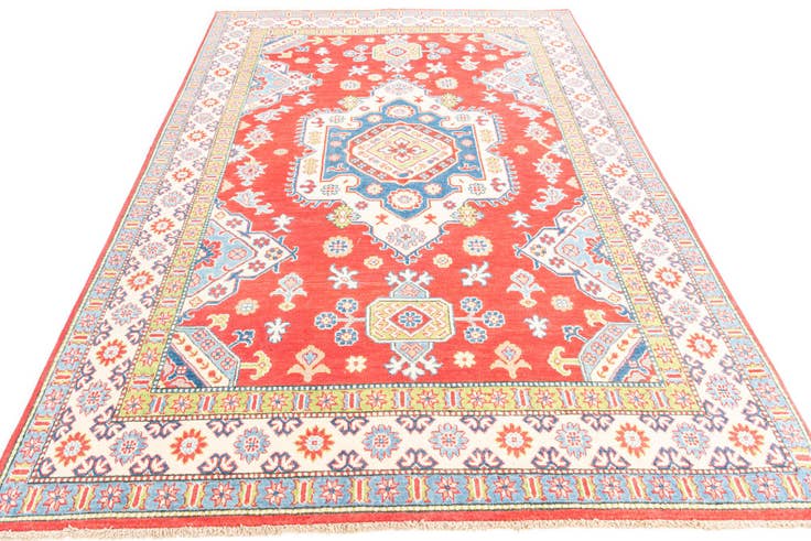 Detail image of 6' x 9' Hand Knotted Kazak Rug