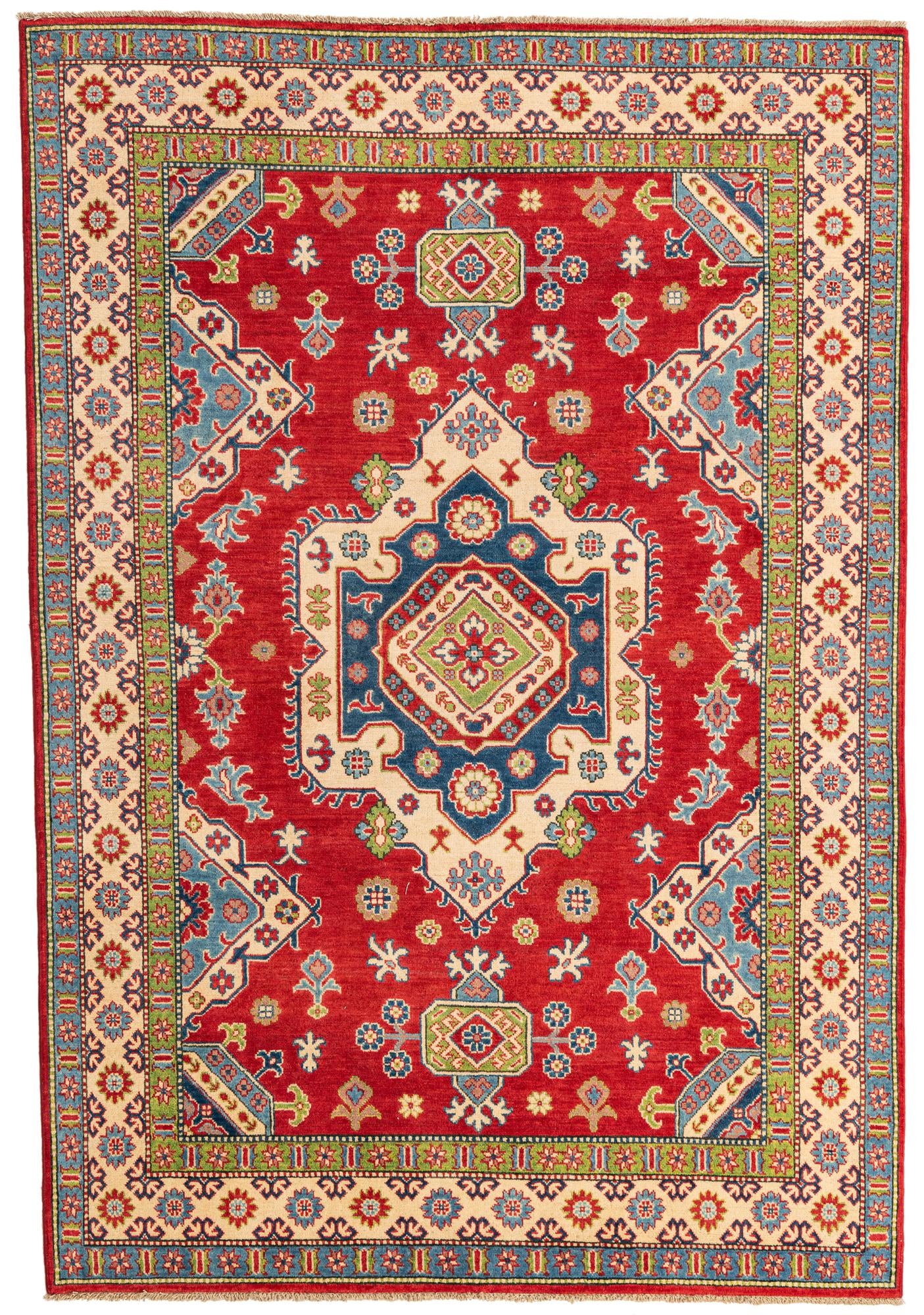 6' x 9' Hand Knotted Kazak Rug