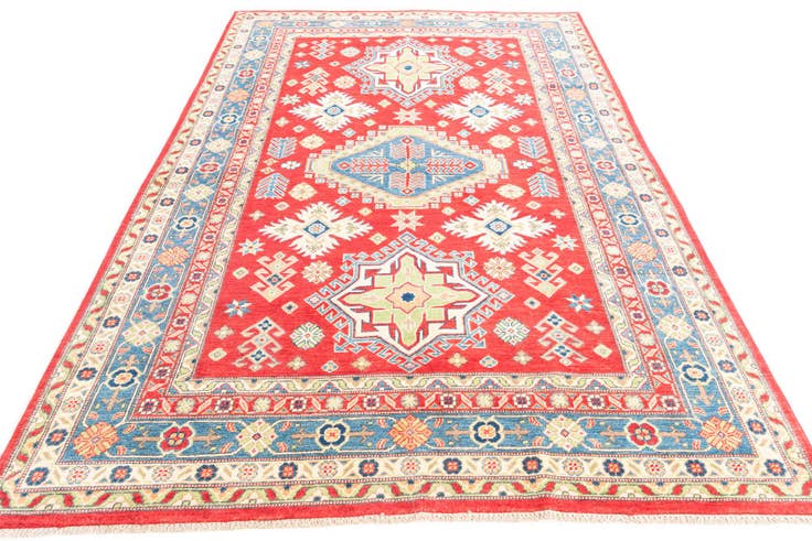 Detail image of 6' x 9' 4 Hand Knotted Kazak Rug