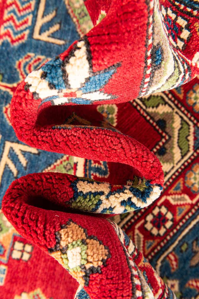 6' x 9' 4 Hand Knotted Kazak Rug