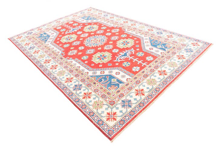 Detail image of 6' 2 x 9' Hand Knotted Kazak Rug