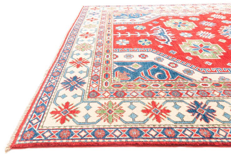 Detail image of 6' 2 x 9' Hand Knotted Kazak Rug