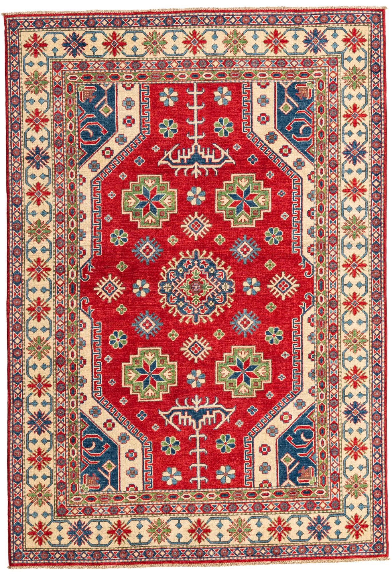 6' 2 x 9' Hand Knotted Kazak Rug