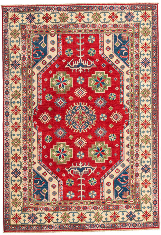 Detail image of 6' 2 x 9' Hand Knotted Kazak Rug