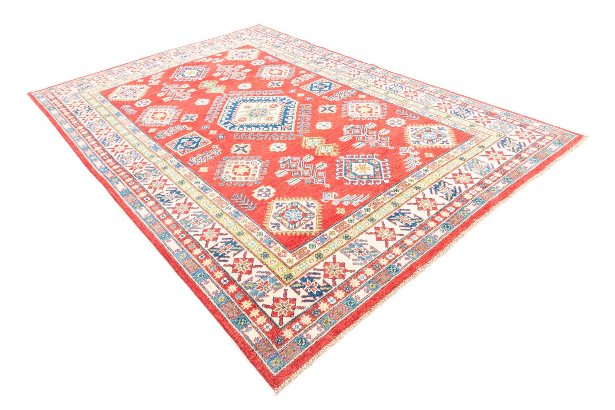 6' 9 x 10' 1 Hand Knotted Kazak Rug