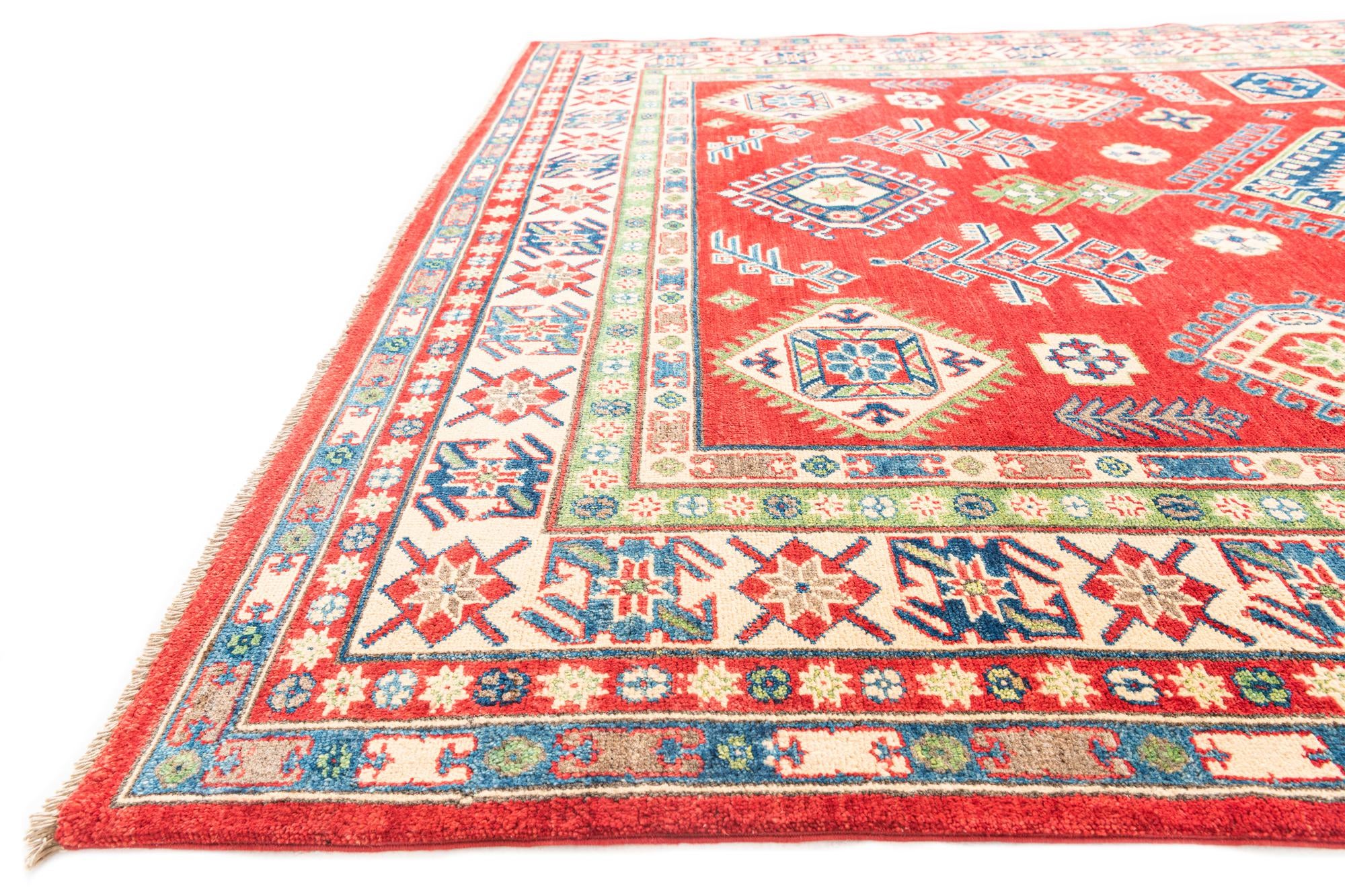 6' 9 x 10' 1 Hand Knotted Kazak Rug