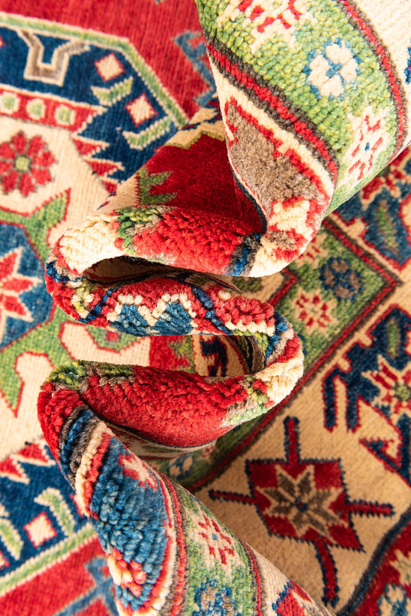 6' 9 x 10' 1 Hand Knotted Kazak Rug