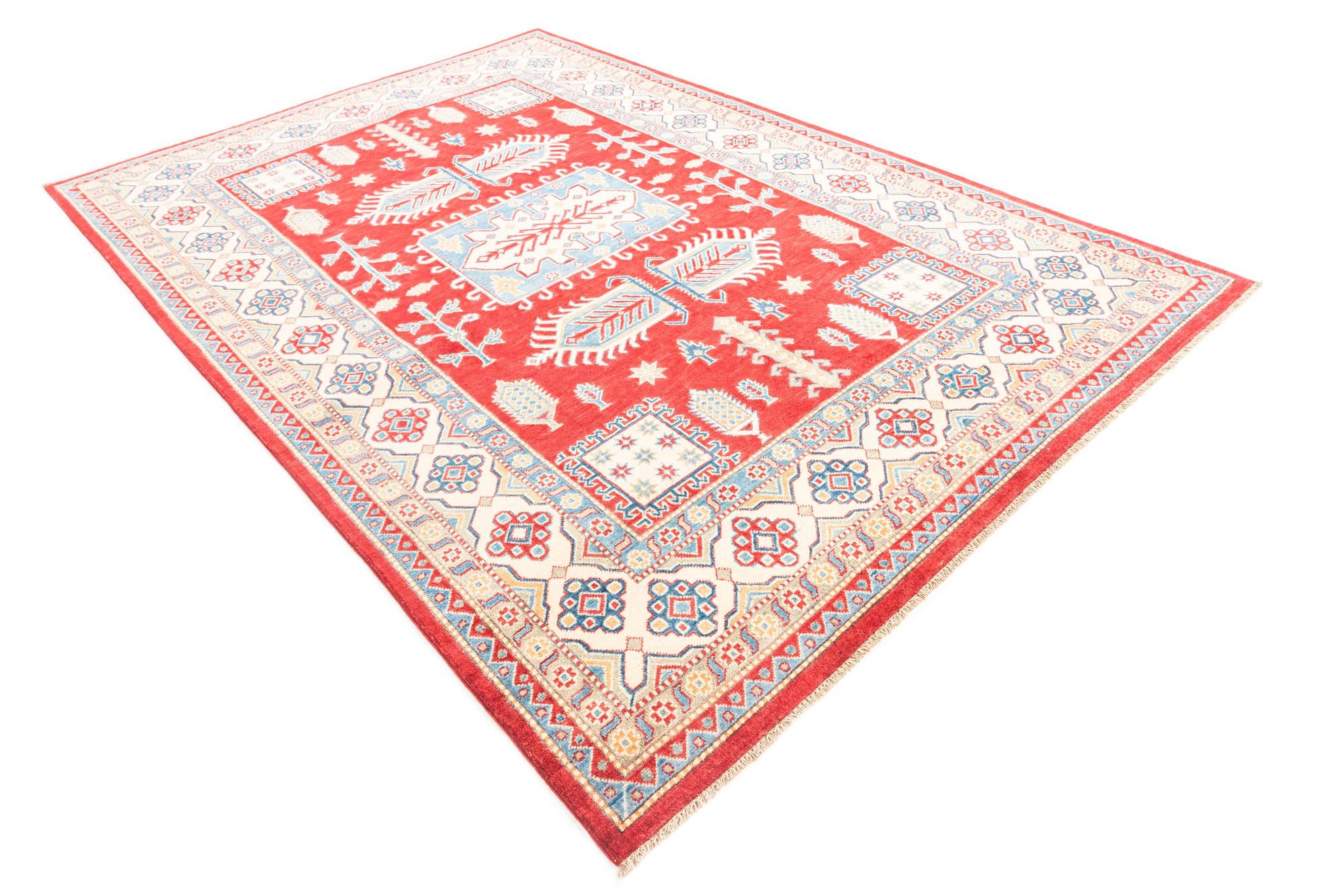 6' 7 x 9' 10 Hand Knotted Kazak Rug