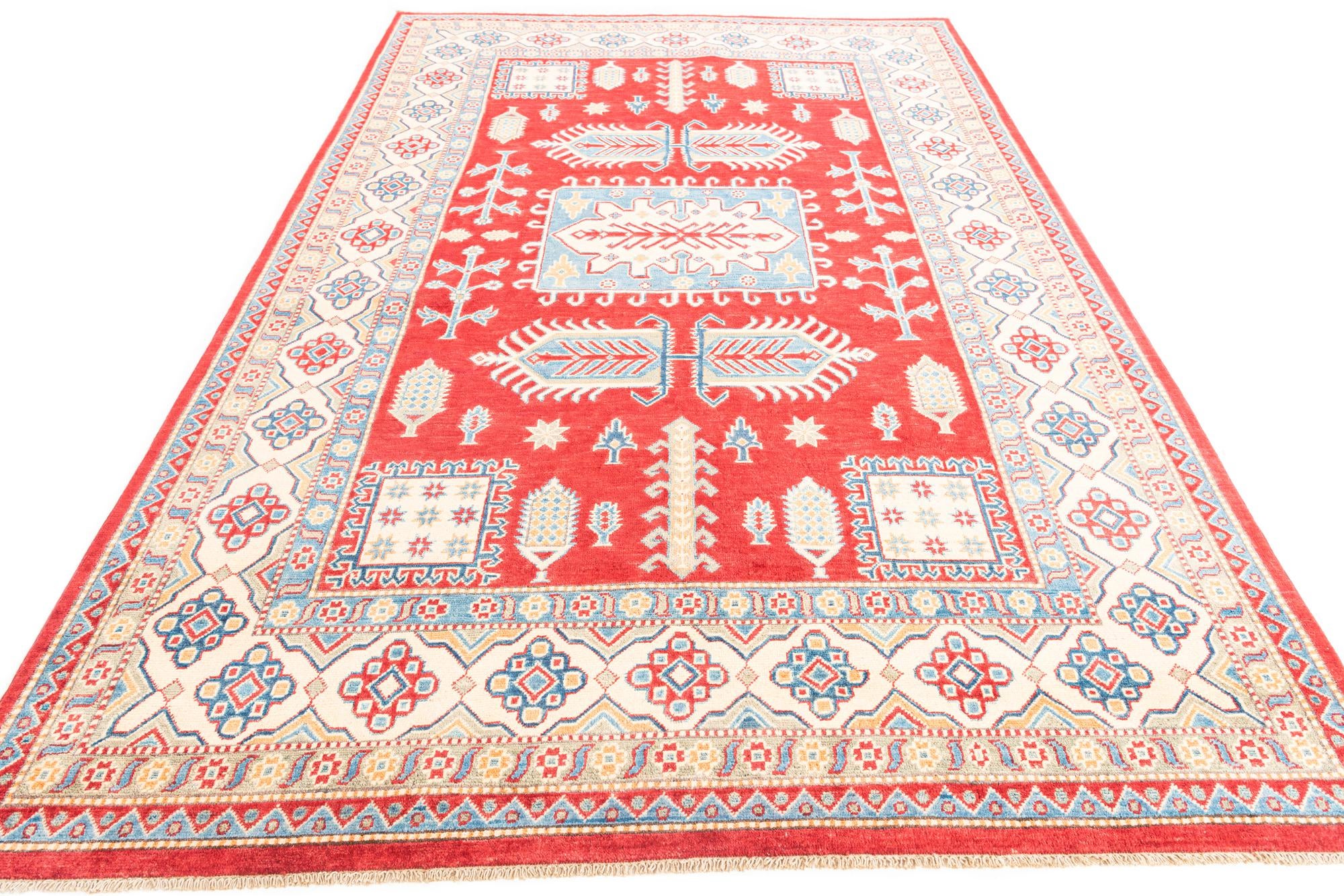 6' 7 x 9' 10 Hand Knotted Kazak Rug