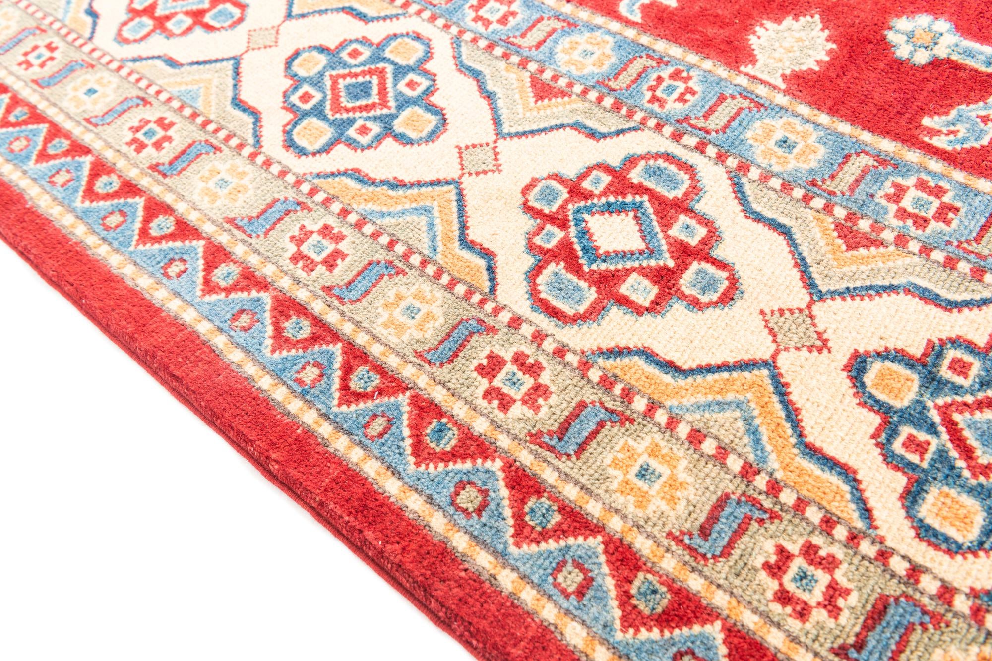 6' 7 x 9' 10 Hand Knotted Kazak Rug