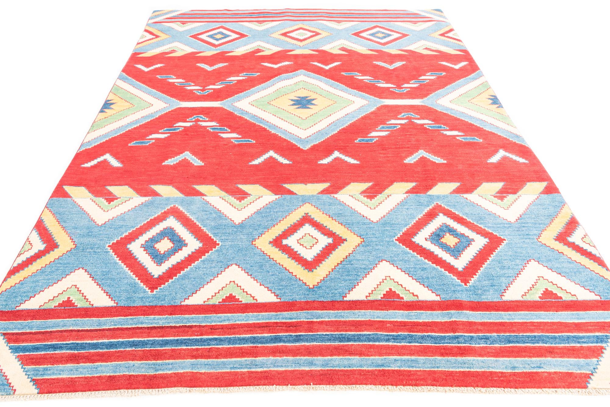 6' 6 x 9' 2 Hand Knotted Kazak Rug