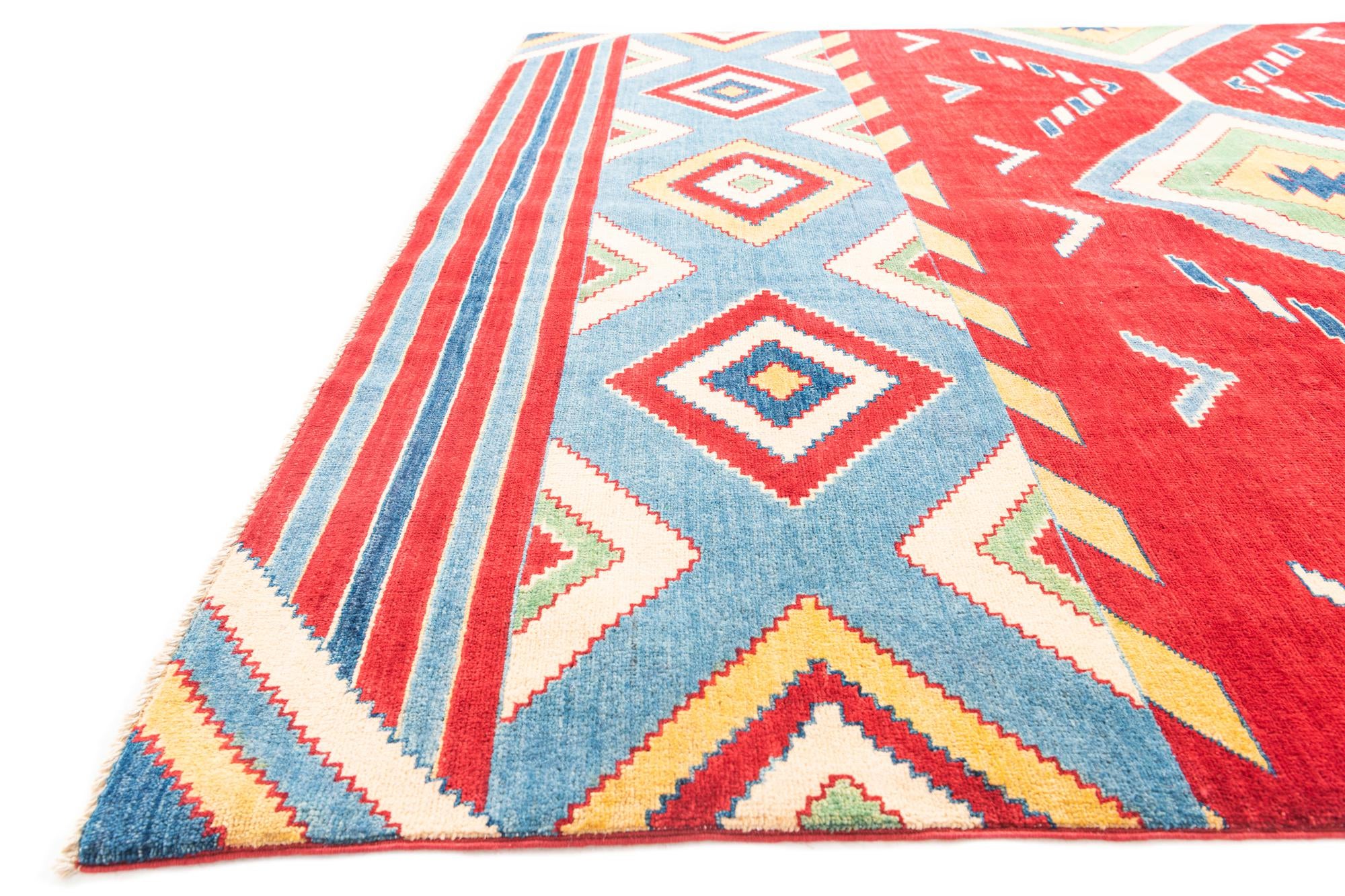 6' 6 x 9' 2 Hand Knotted Kazak Rug