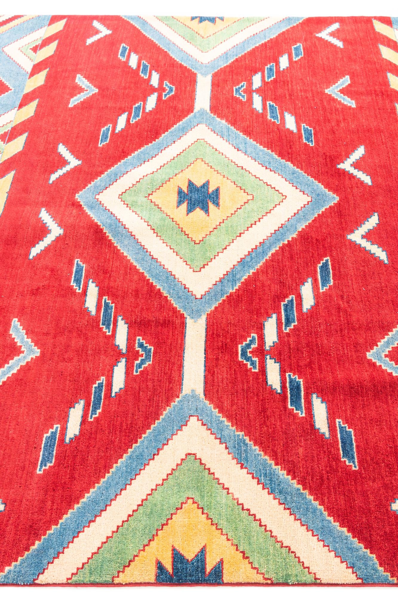 6' 6 x 9' 2 Hand Knotted Kazak Rug