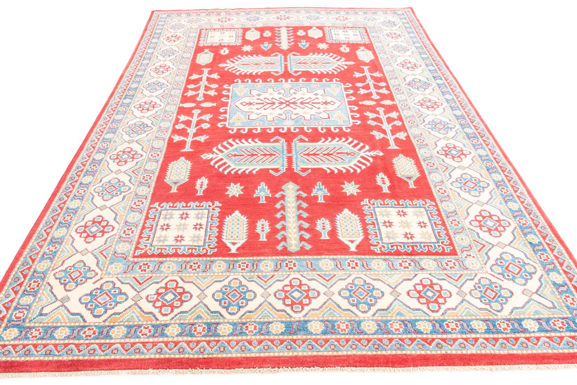 6' 6 x 9' 10 Hand Knotted Kazak Rug