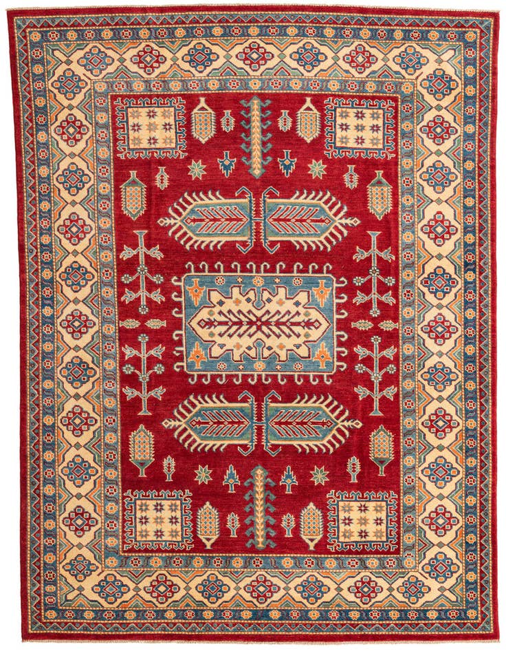 Detail image of 6' 6 x 9' 10 Hand Knotted Kazak Rug